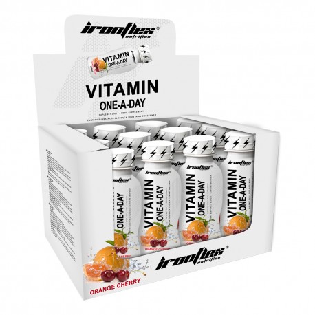 IronFlex Vitamin One-A-Day Shot - 100ml orange cherry ( Pakiet 11 + 1 Gratis )