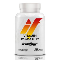 IronFlex Vitamin D3 4000IU + K2 - 120 tabs.
