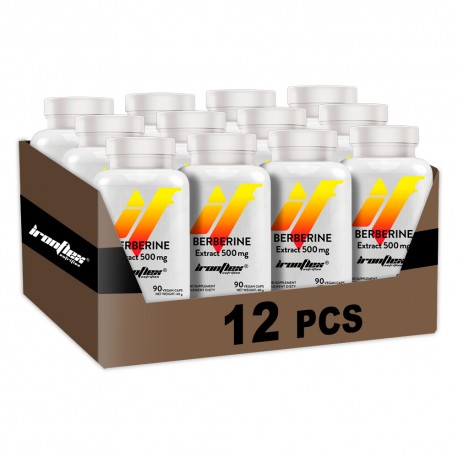 IronFlex Berberine Extract 500mg - 90 caps vegan. (Package x12)