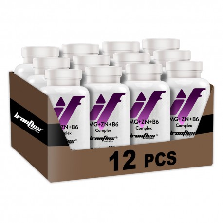 IronFlex MG+Zn+B6 - 120 kaps. vegan (Pakiet x12)