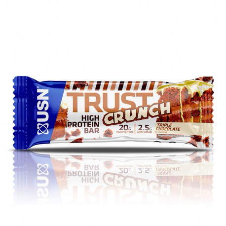 USN Trust Protein Bar Crunch - 60g triple chocolate