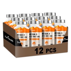True Health Omega 3 Forte 500/250 - 90 caps. softgels (Package x12)