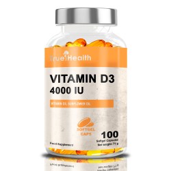 True Health Vitamin D3 4000IU - 100 caps. softgel