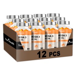 True Health Omega 3 1000mg - 90 caps. softgel (Package x12)