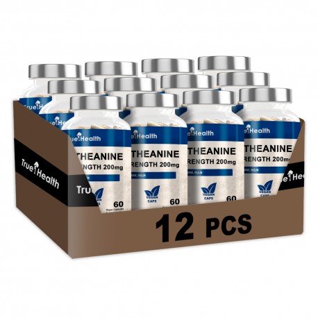True Health L-Theanine 200mg - 60 caps. vegan (Package x12)