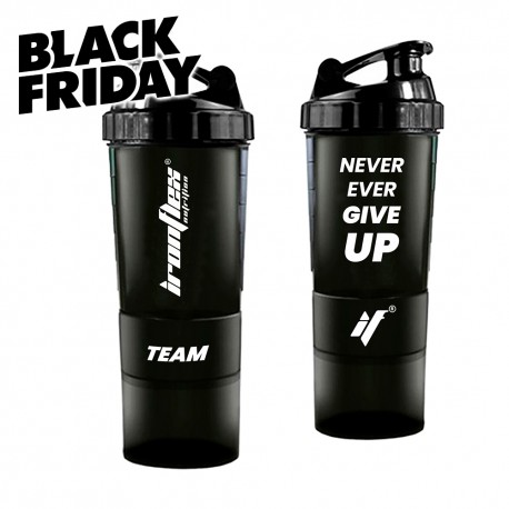 IronFlex Spider Shaker Never Ever Give Up - 500ml black