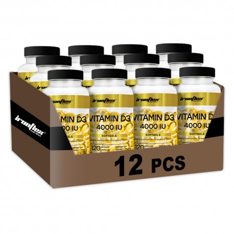 IronFlex Vitamin D3 4000IU - 120 caps. softgel (Package x12)