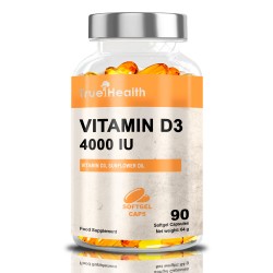 True Health Vitamin D3 4000IU - 100 caps. softgel