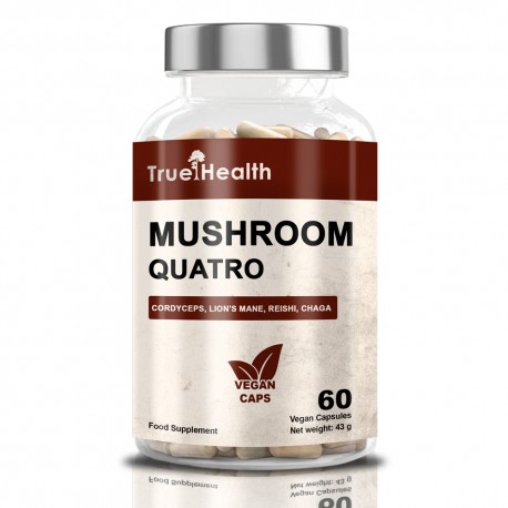 True Health Mushroom Quatro 60 caps. vegan