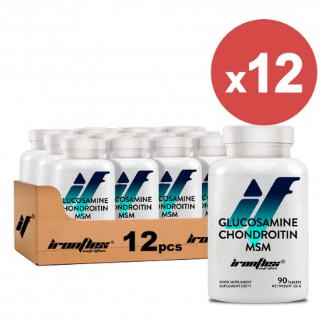 IronFlex Glucosamine MSM Chondroitin - 90 tabs. ( Package x 12 )
