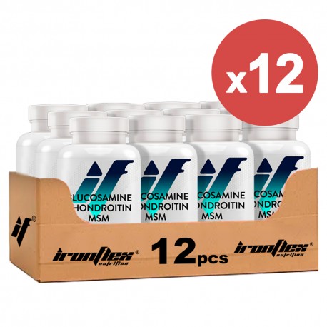 IronFlex Glucosamine MSM Chondroitin - 90 tabs. ( Package x 12 )