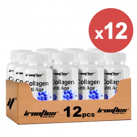 IronFlex Collagen Anti Age - 90 tabs. ( Pakiet 11 + 1 Gratis )