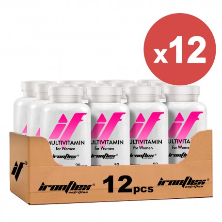 IronFlex Multivitamin For Women - 90 tabs. (Package x12)