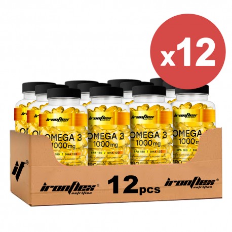 IronFlex Omega 3 1000mg - 180 caps. (Package  x12)