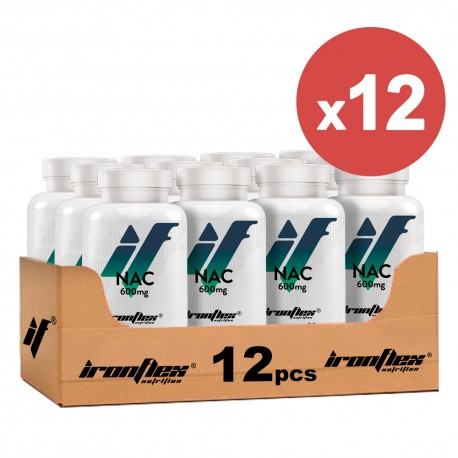 IronFlex NAC 600mg - 90 caps vegan. (Package x12)