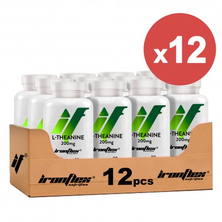 IronFlex L-Theanine 200mg - 90 caps. (Package x12)