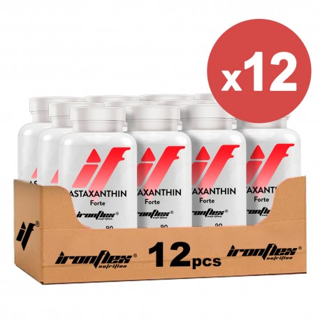 IronFlex Astaxanthin 4mg - 90 softgels. (Package x12)