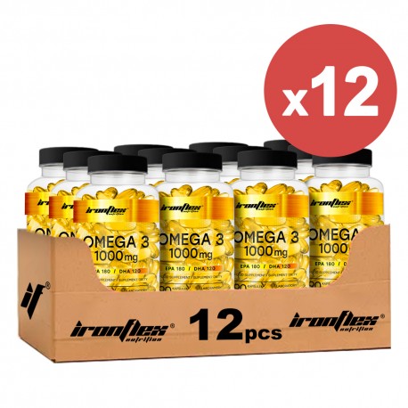 IronFlex Omega 3 1000mg - 90 kaps. (Pakiet x12)