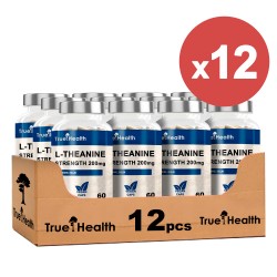 True Health L-Theanine 200mg - 60 caps. vegan (Package x12)