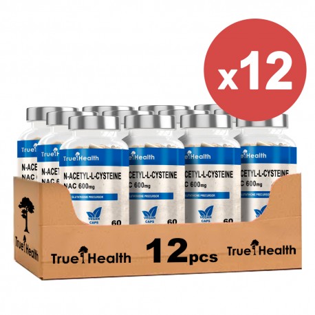 True Health NAC 600mg - 60 caps. vegan (Package x12)