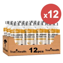 True Health Collagen+Hyaluronic ACID - 90 caps. (Package x12)