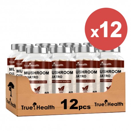 True Health Mushroom Quatro 60 caps. vegan (Package x12)