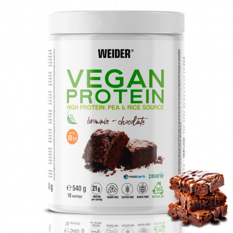 Weider Vegan Protein - 540g brownie chocolate
