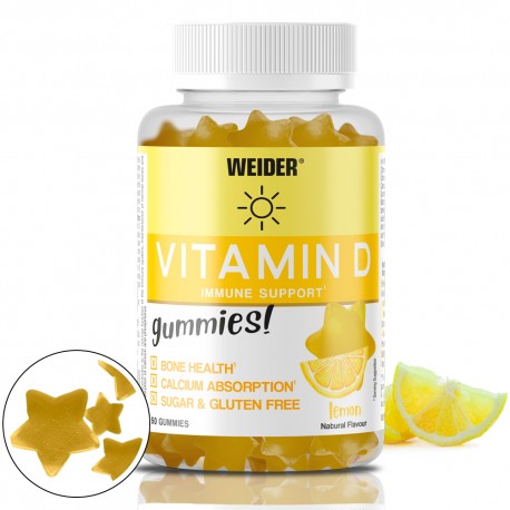 Weider Vitamin D3 - 50 gummies lemon