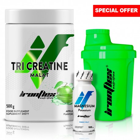 IronFlex Tri Creatine Malate - 500g apple +gifts