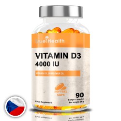 True Health Vitamin D3 4000IU - 90 caps. softgel