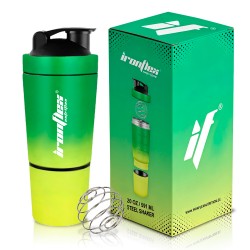 IronFlex Shaker Steel - 591ml green yellow