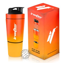 IronFlex Shaker Steel - 591ml orange yellow