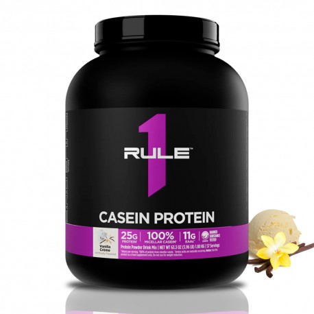 Rule1 Casein Protein - 1800g vanilla creme