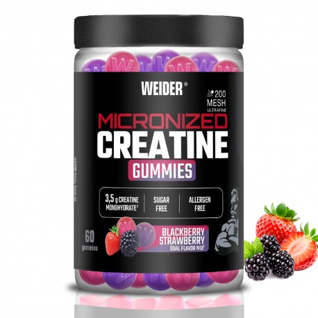 Weider Creatine Micronized - 60 gummies strawberry blackberry