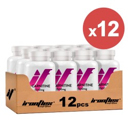 IronFlex L-Carnitine 1500 mg - 90 caps vegan (Package x12)
