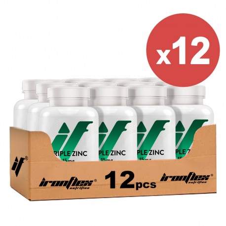IronFlex Triple Zinc 15mg - 90 caps. (Package x12)