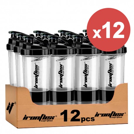 IronFlex Spider Shaker - 500ml transparent (Package x12)