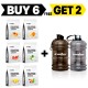 IronFlex Creatine Monohydrate - 1000g mix (Package x6) + 2x galon 2,2l