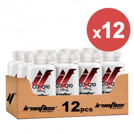 IronFlex Coenzyme Q10 200mg - 90 softgel. (Package x12)