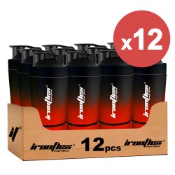 IronFlex Shaker Steel - 591ml black red (Package x12)