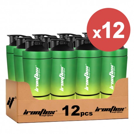 IronFlex Shaker Steel - 591ml green yellow (Package x12)