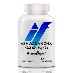 IronFlex Ashwagandha KSM-66 + Magnes - 90 caps vegan.