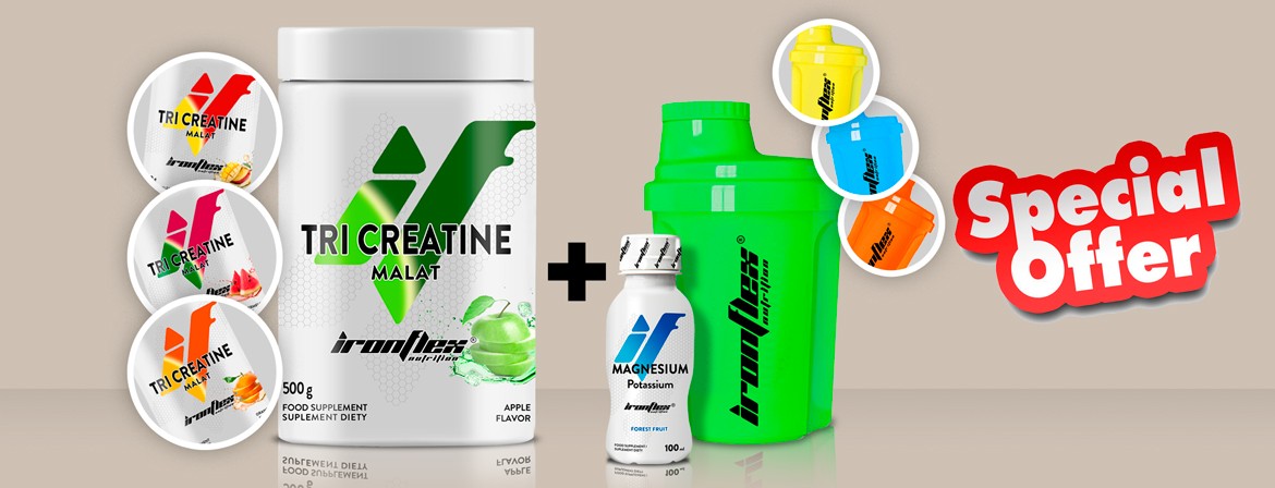 IronFlex Tri Creatine Malate - 500g + gifts
