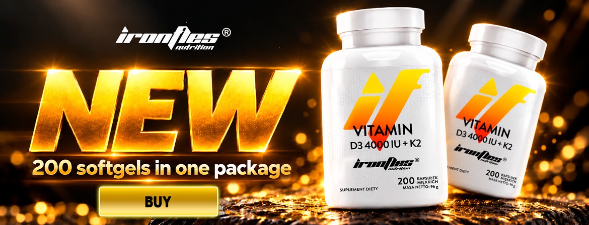 IronFlex Vitamin D3 4000 + K2 - 200 softgel